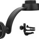 Nautica Turan QMAG Lite Wireless Magnetic Car Charger 15W, Universal Fast Charging Phone Mount, Dashboard & Vent Mount, 360 Rotation for iPhone 17, Galaxy S25, Pixel 10 & More Travel Accessories