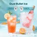 BREEZOME Ice Maker Countertop, 9 Ice Cubes in 6 mins, Self-Cleaning Portable Ice Machine with Basket and Scoop, 2 Sizes of Bullet Ice for Home Kitchen Party Camping RV