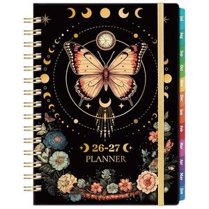 2026-2027 Planner - Academic Planner 2026-2027, July 2026 - June 2027, 6.4" x 8.5", Weekly and Monthly with Tabs, Back Pocket + Thick Paper - Butterfly