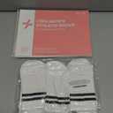 COOLMATE Pilates Socks with Grips for Women, Yoga Socks, Crew Non Slip Women for Barre, Pilates Gifts for Women (A-07b. 4 Pairs Crew White), Size 6-10