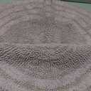 DII Dusty Lilac Round Crochet Bath Mat