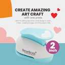 BearBoss Heart Paper Punch, Handmade Scrapbook Paper Puncher, Different Size of Scrapbooking Punches Crafting Designs for Office Supplies, Card Making, DIY Albums Photos, Classic White