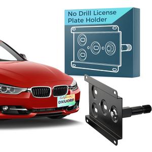 Aluminum Front Bumper Tow Hook License Plate Mount Bracket Holder No Drill Relocator Hole Adapter Compatible with 2019-up BMW G20 3 Series 330i 340i M340i