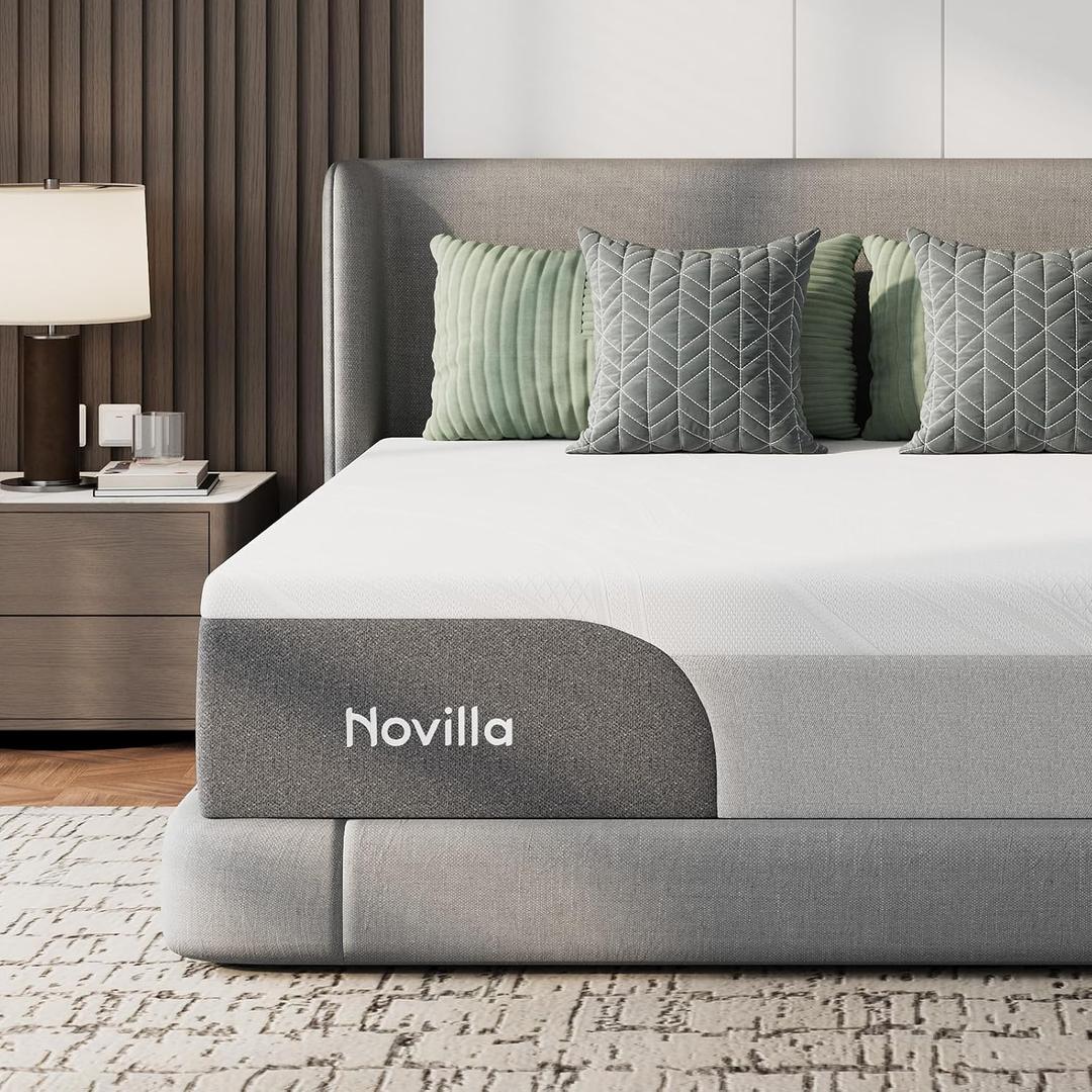 Novilla Bliss Cooling 12 Inch Twin Mattress, Gel-Infused Memory Foam
Mattress Twin in a Box with Cool-Touch Nylon Cover, Pressure Relief & Body Support with CertiPUR-US Certified Foam