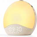 ecozy Sunrise Alarm Clock for Bedroom, White Noise Sound Machine, 26 Soothing Sounds, 17 Night Lights, Bluetooth Speaker, Music-Sync Lights, Wake Up Sunlight for Heavy Sleepers, Adults, Kids - Natural