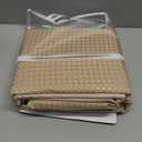 MIYE Pleated Waffle Weave Bed Skirt, Tailored Dust Ruffle 16 Inch Drop Easy Fit, Machine Washable,No Split Corners (Beige, King - 16" Drop)