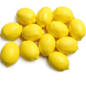 UMPE Set of 12 Realistic Yellow Artificial Lemons - Durable Fake Fruit Decor for Bowls,Fake Lemons, Centerpieces & Crafts (Approx. 3" H x 2" W)