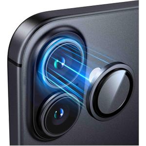 TORRAS 3-Year Ultimate Durability for iPhone 17 Camera Lens Protector-1:1 Invisible Fit & Ultra Clarity, Military-Grade 9H+ Aerospace Glass Anti-Scratch Easy Installation,Black