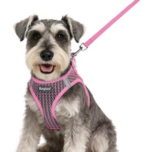 Eagloo Small Dog Harness and Leash Set, Step in Puppy Vest with Breathable Soft Mesh, Walking Reflective Pet Harness for Small Dogs, Pink, S (S(Chest:15.1"-16.5"))