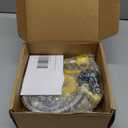 15 Inch RV Propane Hose Replacement with Gauge, 2 Pack Camper Propane Hose for RV Two-Stage Regulator, Stainless Steel Braided, 1/4" Male NPT & QCC 1 Inlet, 350PSI