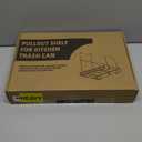 Pull Out Trash Can Under Cabinet & Under Sink - Heavy Duty Sliding Adjustable Cabinet Garbage Can Organizer, Requires Minimum Cabinets Opening 13" W X 18" D,Chrome Finish (Waste Bin Not Included)