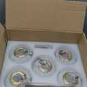 5-Light Gold Chandeliers, Mid Century Modern Globe Chandelier Rustic Wood Sputnik Ceiling Light Fixture Vintage Brushed Brass Chandelier Semi Flush Mount Ceiling Light Kitchen Island