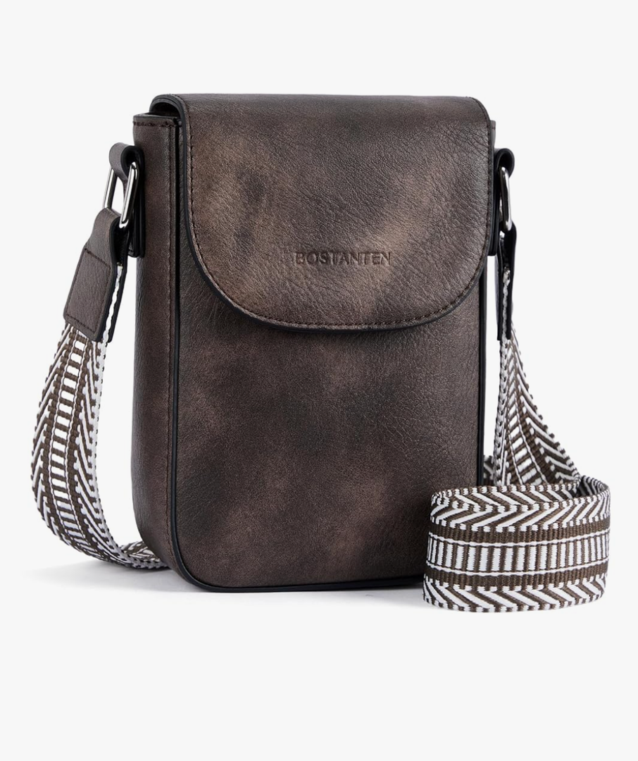 BOSTANTEN Small Crossbody Bags for Women Cell Phone Purse Leather Wallet Handbags with Card Slots