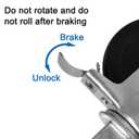 5 Inch Scaffolding Wheels Set of 2, Heavy Duty Baker Scaffold Wheels with Dual Locking Brakes, 1-1/4" Square Stem Rolling Scaffolding Caster, 440LBS Capacity Per Wheel for Scaffold Workbench Shelves