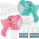 Onory 2 Pack Bubble Gun Machine for Kids, Bubble Gun with Bubble Solutions for Boys Girls, Bubble Blaster for Summer Toy, Party Favors, Outdoor & Indoor Activity, Birthday Gift, Bubble Blower (Green+pink)