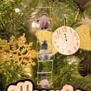 Amosfun Santa Claus Climbing on Rope Ladder Christmas Tree Ornaments Hanging Pendant Plush Swedish Gnome Figurine Ornaments for Christmas Tree Door Wall Decoration