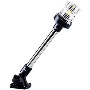 Sebnux White LED Fold Down Boat Stern Light Boat Anchor Light for Pontoon and Fishing Boat (9") Sebnux White LED Fold Down Boat Stern Light Boat Anchor Light for Pontoon and Fishing Boat (9")