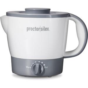 Proctor Silex 32oz Adjustable Temperature Hot Pot, Electric Kettle for Tea, Boiling Water, Cooking Ramen, Noodles and Soup, PFAS-Free Nonstick Coating, White (48507MN)