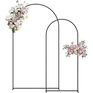 Wedding Arch, Metal Arch Backdrop Stand, Balloon Arch Stand Wedding Frame for Ceremony Decoration (Black, 7.2FT, 6FT Arch Backdrop)