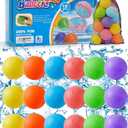 Reusable Water Balloons 18 Pcs, Quick-Fill Summer Water Toys for Pool Parties & Outdoor Beach Backyard Games, Durable Splash Balls for Kids