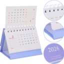 Tofficu 2026 Mini Desk Calendar 5-Pack Small Standing Flip Monthly Planner 3.66X2.95X12.79In Compact Desktop Organizer with Thick Paper for Home and Office