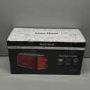 Roter Mond 4 Slice Toaster Retro Stainless Steel Toaster with Bagel, Cancel, Defrost Function and 6 Bread Shade Settings Bread Machine, Long Extra Wide Slots and Removable Crumb Tray, Cream