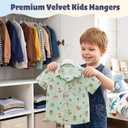 HOUSE DAY 11 Inch Velvet Baby Hangers 50 Pack White, Premium Kids Hangers for Children, Infant & Toddler Clothes, Durable Non Slip Small Baby Felt Hanger for Closet, Ideal for Everyday Use