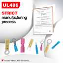 AIRIC Heat Shrink Wire Connectors Kit, 22-10 AWG Waterproof Crimp Terminals, Marine Electrical Connector, Insulated Cable Ends, Wiring Terminal End for 22-10 Gauge, Ring Fork Spade Butt Splice 120 PCS