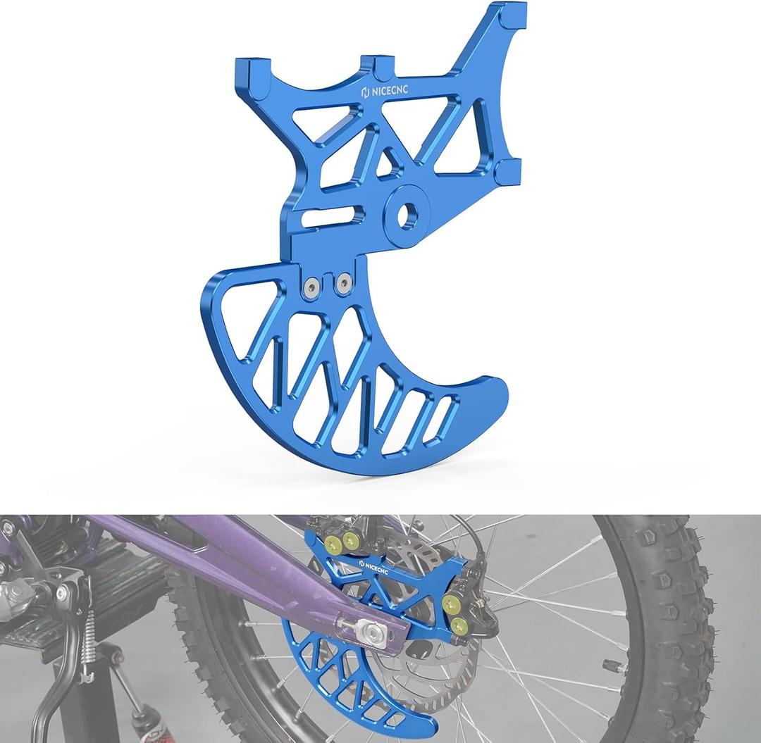 NICECNC Blue Rear Brake Disc Guard Protector Dual Caliper Mounting Designed Compatible with Surron Light bee X/S/ L1E Compatible with Segway X160 X260 See Fitmnet