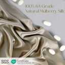 ZIMASILK 100% Pure Mulberry Silk Pillow Cases for Hair and Skin, Soft, Hypoallergenic & Smooth, Both Sides Grade 6A Silk, with Hidden Zipper, Gift for Women Men, 1pc (Queen 20''x30'', Taupe)