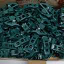 C7 C9 Christmas Lights Universal Spring Clips, 100 Count Quick Spring Clips for Holiday Light Decorations, Shatterproof Shingle and Gutter Clips for E12 E17, Metal Surface Roof Fence Railing Gates (Green)