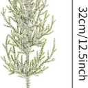2 x Set of 24 Christmas Artificial Pine Branches 12.6" Faux Plants Evergreen Cedar Picks Fake Pine Needles Leaves Sprigs Winter Greenery Stems for Xmas Tree DIY Wreath Garland Holiday Accessories (Snow)