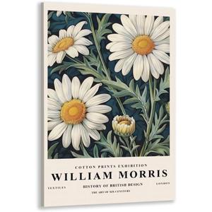 TrhjumpQx William Morris Poster William Morris Wall Art Daisy Art William Morris Prints Exhibition Print Posters Vintage Wall Art Poster for Living Room Bedroom 16x24inch Framed (16L" x 24W")