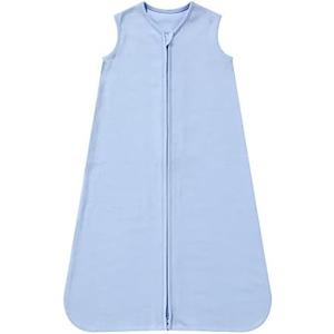 DaysU Cotton Baby Sleep Sack, Sleeveless Baby Sleeping Bag with TwoWay Zipper, Solid Color Baby Wearable Blanket for Newborn Baby Boys 1824 Months, 1Pack, Blue, 0.5 TOG, XL