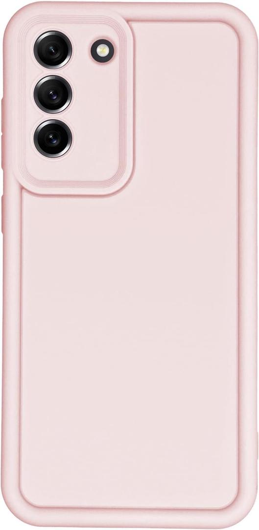 Puxicu Slim Case for Samsung Galaxy S21, Enhanced Camera Protection, Shockproof Skin-Friendly Touch Soft Case Cover for Samsung Galaxy S21 Phone, Light Pink