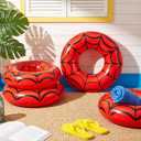 Sumind 4 Pcs 24 Inches Inflatable Pool Floats for Kids, Cute Pool Floaties Tube, Fruit Swim Tube Rings Bulk for Kids Girls Boys, Lake Beach Outdoor Party Decoration Summer Vacation Holiday