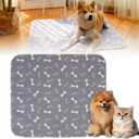 Puppy Pee Pads for Dogs, Washable Puppy Pad with Pheromones, Reusable Puppy Pads Washable for Dogs & Cats, Durable Leak-Proof & Anti-Slip Pet Training Pads for Home & Travel (Grey, S: 16"  24") (Gray)