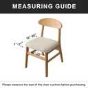 Genina Seat Covers for Dining Room Chair Seat Slipcovers Kitchen Chair Covers (Beige, 6 Pcs)