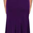 WOOSEA Women's High Neck Split Bodycon Mermaid Evening Cocktail Long Dress (L)