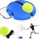 CHEGIF Tennis Trainer Rebound Ball, Solo Training Equipment, Portable Tennis Rebounder Kit, 2 String Balls, Suitable for Beginners Exercise
