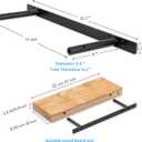 Floating Shelf Bracket ,Hidden Shelf Brackets (2 Pcs Additional Brackets 22 Inch --NO Kits), Matte Black