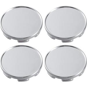 ACROPIX 48mm Inner Diameter 6 Clips 53mm Overall Outer Diameter Wheel Rim Hub Center Caps Cover Silver Tone - Pack of 4