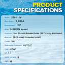 SP1610Z1MBK Pool Pump Motor 1HP, Replacement for Hayward Super Pump/Super II/MaxFlo/Northstar, 115/230V Dual Voltage, 3450 RPM, 56J Frame, 7.5/15A, 1045 Steel Threaded Shaft, Pool Motor