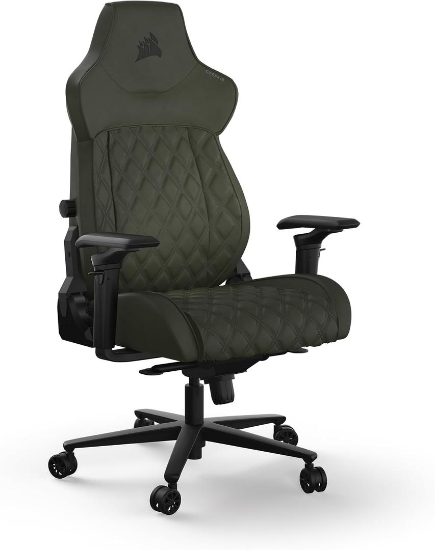 Corsair TC500 Luxe Gaming Chair Premium Breathable Fabric Wide Seat Five-Way Adjustable Armrests Adjustable Built-in Lumbar Support 90-135 Degree Recline Sherwood, One Size