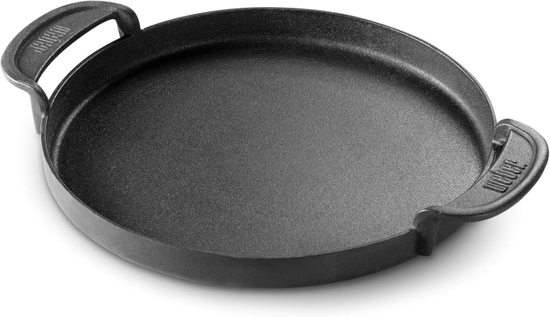 Weber Gourmet BBQ Griddle  NonStick PorcelainEnameled CastIron Griddle for Charcoal, Gas & Pellet Grills, Perfect for Breakfast & HighHeat Grilling (Schwarz)