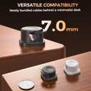 Magnetic Cable Clips 16 Pack  Cord Organizer with 18 Adhesive Pads, No-Residue Wire Organizer, Under Desk Cable Management, Cord Holder for Charging Cords, PC Accessories & Home Office  White (Small)