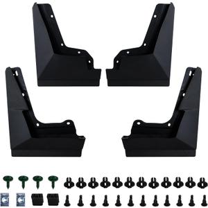 Amooca Mud Flaps Customized for Tesla Cybertruck No-Drill Splash Guards Mudguards with Hardware Front & Rear 4pc Set