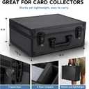 Eugsph Trading Card Storage Box for 3" X 4" 35pt Toploaders 600+, Sturdy Secure Large Capacity Hard Case with 6 Foam Stoppers, Fits Toploader Magnetic Holders MTG Baseball Sports Card Storage Box Case