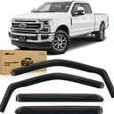 Nilight Vent Window Visors for Ford F250 F350 F450 F550 Super Duty Crew Cab 2017 2018 2019 2020 2021 2022 2023 2024, in-Channel Rain Guards, Original Window Deflectors-4PCS