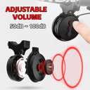 Electronic Bike Horn 120db Cycling Electric Bicycle Horn 4 Sound Modes with Rechargeable Battery Waterproof Bicycle Bell for Kids Boys Adults Mountain Bike/Adjustable